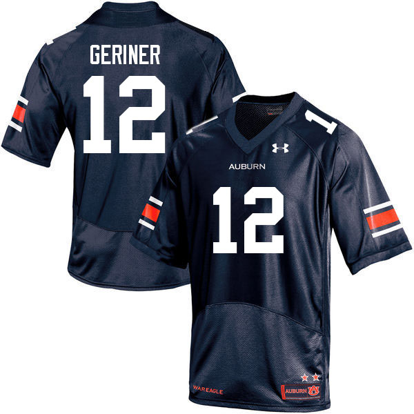 Auburn Tigers Men's Holden Geriner #12 Navy Under Armour Stitched College 2022 NCAA Authentic Football Jersey DAH2674LX